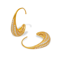 Radiant Lunar Embrace Earrings