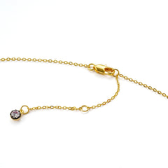 Teardrop Solitaire Pendant Necklace – 14K Gold Plated with 3A Cubic Zirconia