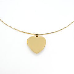 Custom Stainless Steel Heart Locket Necklace | Polished Photo Pendant | 14K Gold Vacuum Plating | OEM/ODM Jewelry Supplier