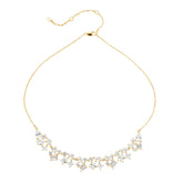 Gold Plated Multi Shape Zircon Pendant Necklace Wholesale | Geometric CZ Chain Jewelry | Custom OEM Fashion Necklace Manufacturer