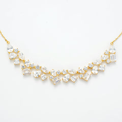 Gold Plated Multi Shape Zircon Pendant Necklace Wholesale | Geometric CZ Chain Jewelry | Custom OEM Fashion Necklace Manufacturer