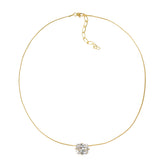 Luxury Solitaire CZ Necklace | 3A Rectangular Cubic Zirconia Pendant | 14K Gold Plated Brass Chain | OEM Jewelry Manufacturer