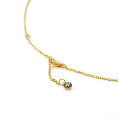 Minimalist Dual-Tone Necklace | 14K Gold & Gunmetal Plating | Modern Contrast Pendant Design | OEM Jewelry Manufacturer