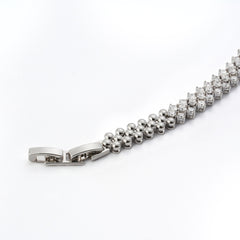 Platinum Plated Zirconia Tennis Bracelet | Modern Minimalist Style | OEM/ODM Fashion Jewelry