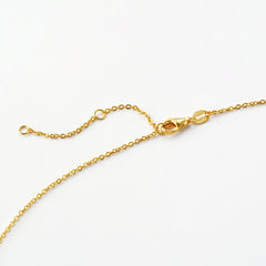 23ct Gold Plated Long Necklace with Natural Coin Pearl Pendant – 925 Sterling Silver