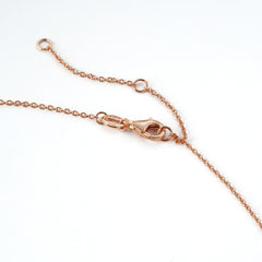 Rose-Gold Plated 925 Silver Bow Pendant Necklace with Freshwater Pearl
