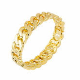 Curb Chain Oval Bangle | Zinc Alloy with Imitation Gold Plating
