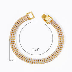 Full CZ Tennis Bracelet — Sparkling Cubic Zirconia Luxury Bracelet for Women