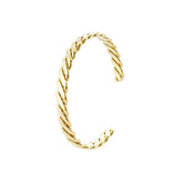 Minimalist Twisted Stainless Steel Cuff Bangle | Gold & Silver Open Bangle for OEM Jewelry Brands