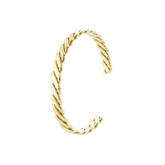 Minimalist Twisted Stainless Steel Cuff Bangle | Gold & Silver Open Bangle for OEM Jewelry Brands