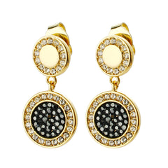 Black & White Rhinestone Earring