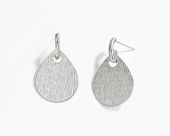 Gold Teardrop Dangle Earrings – 14K Gold Plated Textured Drop Earrings for Women
