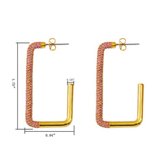 Classic C Shape Hoop Rose Zirconia