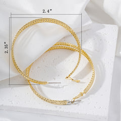 Gold Plated Multi-Layer Hoop Earrings