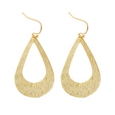 Textured Teardrop Dangle Earrings – Lightweight Modern Statement Jewelry