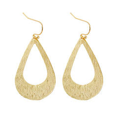 Textured Teardrop Dangle Earrings – Lightweight Modern Statement Jewelry