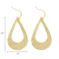 Textured Teardrop Dangle Earrings – Lightweight Modern Statement Jewelry