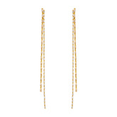 Full Zircon Tassel Drop Earrings