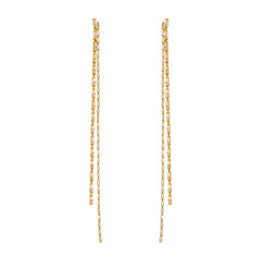 Full Zircon Tassel Drop Earrings