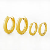 Plain Basic Hoop Set – Stainless Steel Huggie Hoops