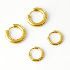 Plain Basic Hoop Set – Stainless Steel Huggie Hoops