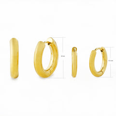 Plain Basic Hoop Set – Stainless Steel Huggie Hoops