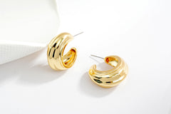 Chunky Plain Hoop Earrings | Dome Hoops Wholesale