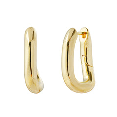 Minimalist Irregular Oval Hoop | Gold & Silver Plated | Modern Fashion OEM Jewelry