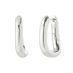 Minimalist Irregular Oval Hoop | Gold & Silver Plated | Modern Fashion OEM Jewelry