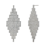 Platinum Plated Tassel Earrings | Full Zirconia Pave | Elegant Movement & Shine