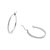 Classic Lightweight CZ Hoop Earrings – Brass/Silver Options, Gold & Rhodium Plating