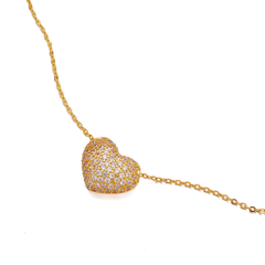 Gold Heart Pendant Necklace for Women