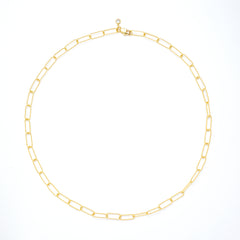 Textured Paperclip Chain Necklace