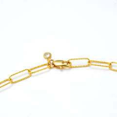 Textured Paperclip Chain Necklace