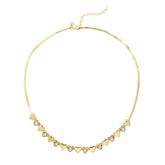 Movable Slider Hearts Necklace