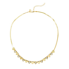 Movable Slider Hearts Necklace