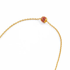 925 Sterling Silver Ruby Cubic Zirconia Bead Necklace | Luxury Minimal Chain Jewelry | OEM/ODM Fine Jewelry Manufacturer