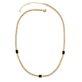 Dual-Color Rectangular CZ Tennis Necklace | Gold Plated Copper | OEM/ODM Jewelry Manufacturer