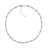 DNA Twisted Chain Necklace | Brass Base with 14K Gold & Silver Plating