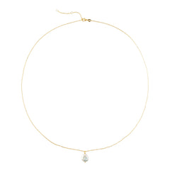 23ct Gold Plated Long Necklace with Natural Coin Pearl Pendant – 925 Sterling Silver