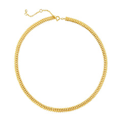 Elegant Gold-Plated Chain Necklace – Bold Texture, Timeless Shine