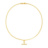 Minimalist T-Bar Pendant Necklace in 14K Gold Plating | Modern Daily Essential