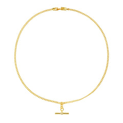 Minimalist T-Bar Pendant Necklace in 14K Gold Plating | Modern Daily Essential