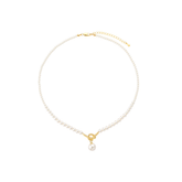 Elegant Drop Pearl Necklace with Refined Center Accent