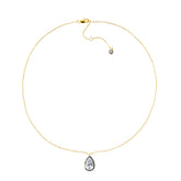 Teardrop Solitaire Pendant Necklace – 14K Gold Plated with 3A Cubic Zirconia