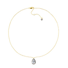 Teardrop Solitaire Pendant Necklace – 14K Gold Plated with 3A Cubic Zirconia