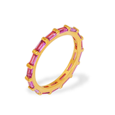 14ct Gold Plated Cubic Zirconia Eternity Ring