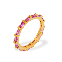 14ct Gold Plated Cubic Zirconia Eternity Ring