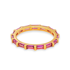 14ct Gold Plated Cubic Zirconia Eternity Ring