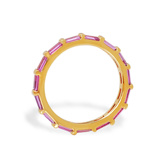 14ct Gold Plated Cubic Zirconia Eternity Ring